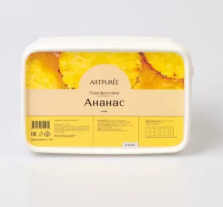 Пюре фруктовое АНАНАС  10% сахара, 1 кг ARTPUREE