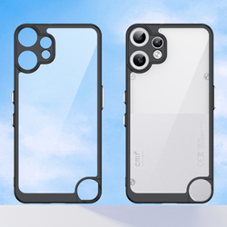 Усиленный чехол с мягкими рамками черного цвета для Nothing CMF Phone 2 Pro, увеличенные защитные свойства