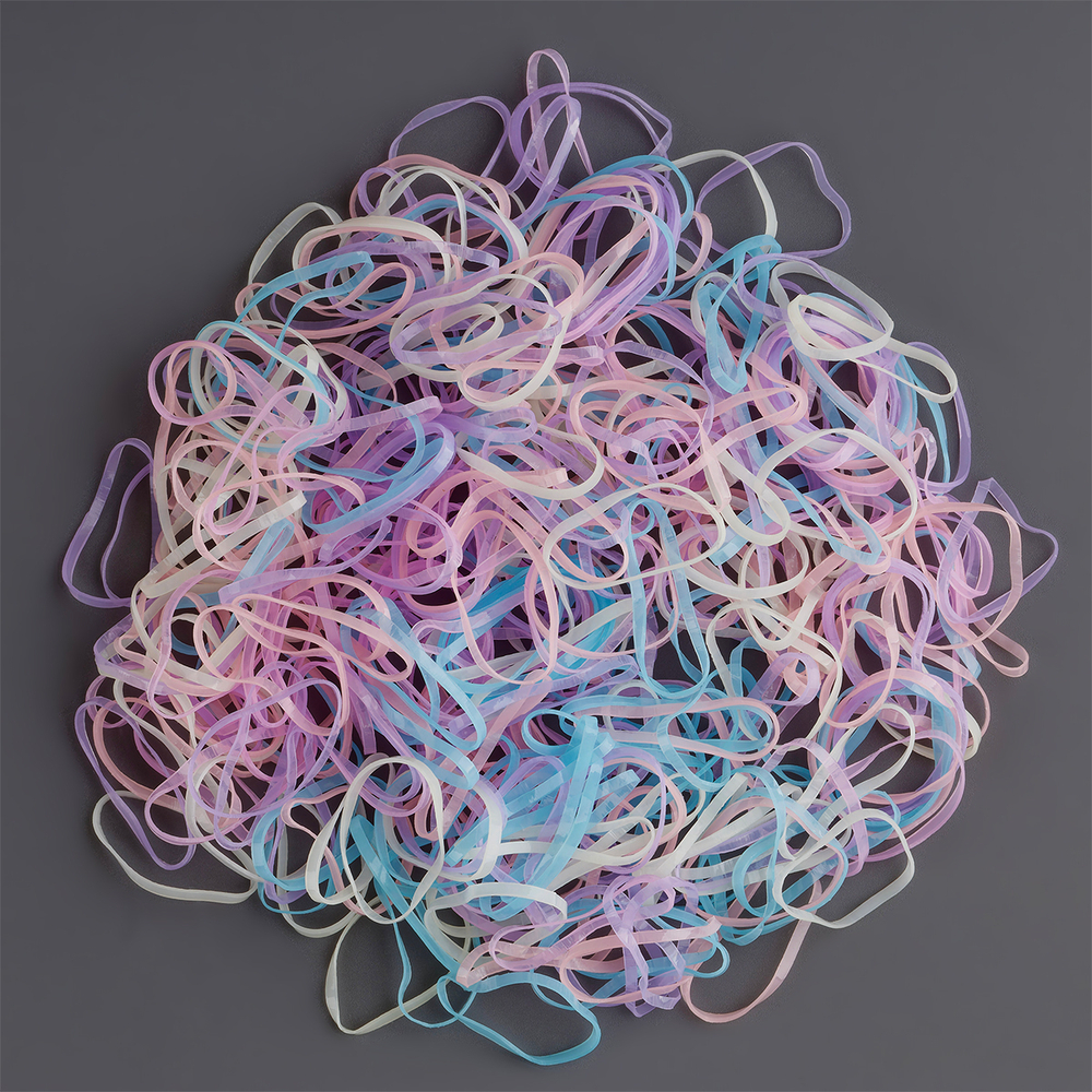 Резинки для волос MESHU, пастельные ассорти, 300шт., диаметр 2см, европодвес MS_60592