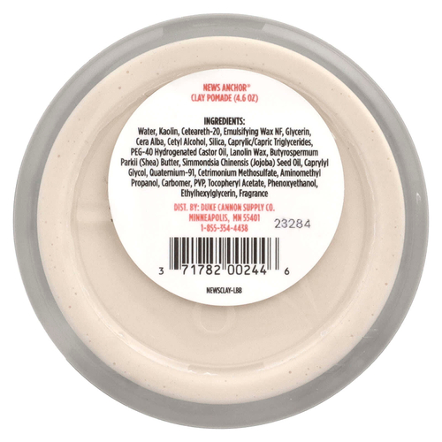 Duke Cannon Supply Co., News Anchor® Clay Pomade, 130 г (4,6 унции)