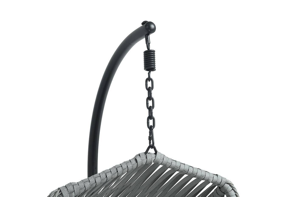 "Капри" подвесное кресло из искусственного ротанга, цвет серый