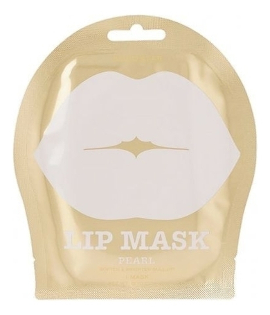 KOCOSTAR  Смягчающая гидрогелевая маска для губ с экстрактом жемчуга -  PEARL LIP MASK ,1 шт