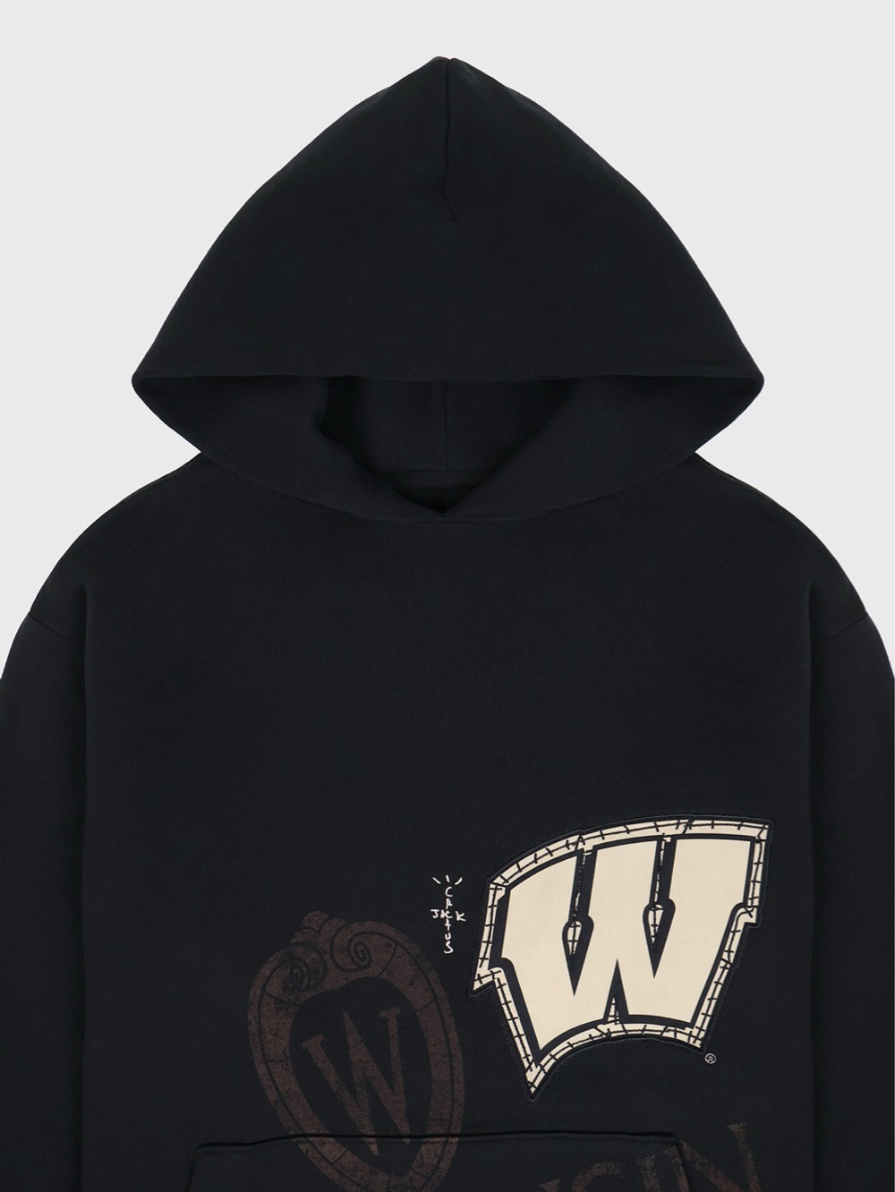 Худи Travis Scott Cactus Jack × Mitchell & Ness Wisconsin Badgers