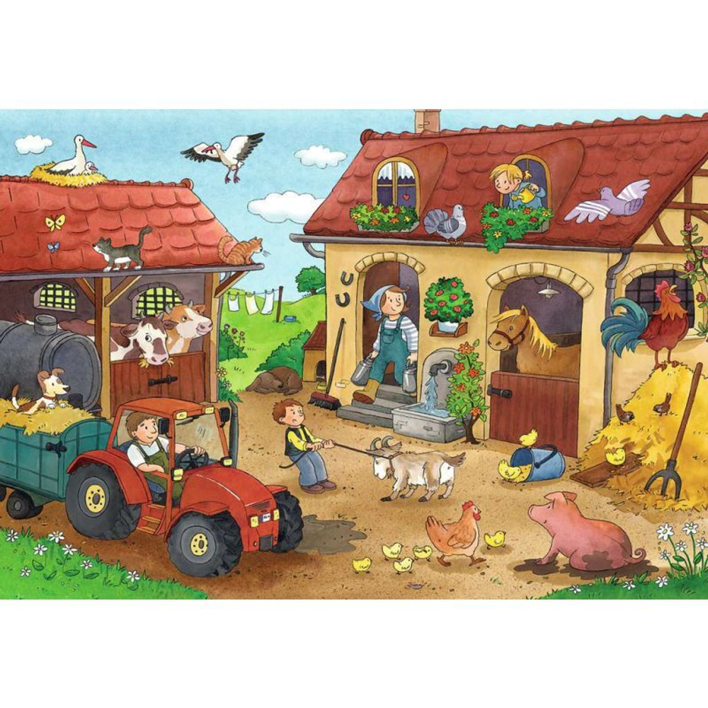 Ravensburger - Работа на ферме 2 x 12 деталей. 075607