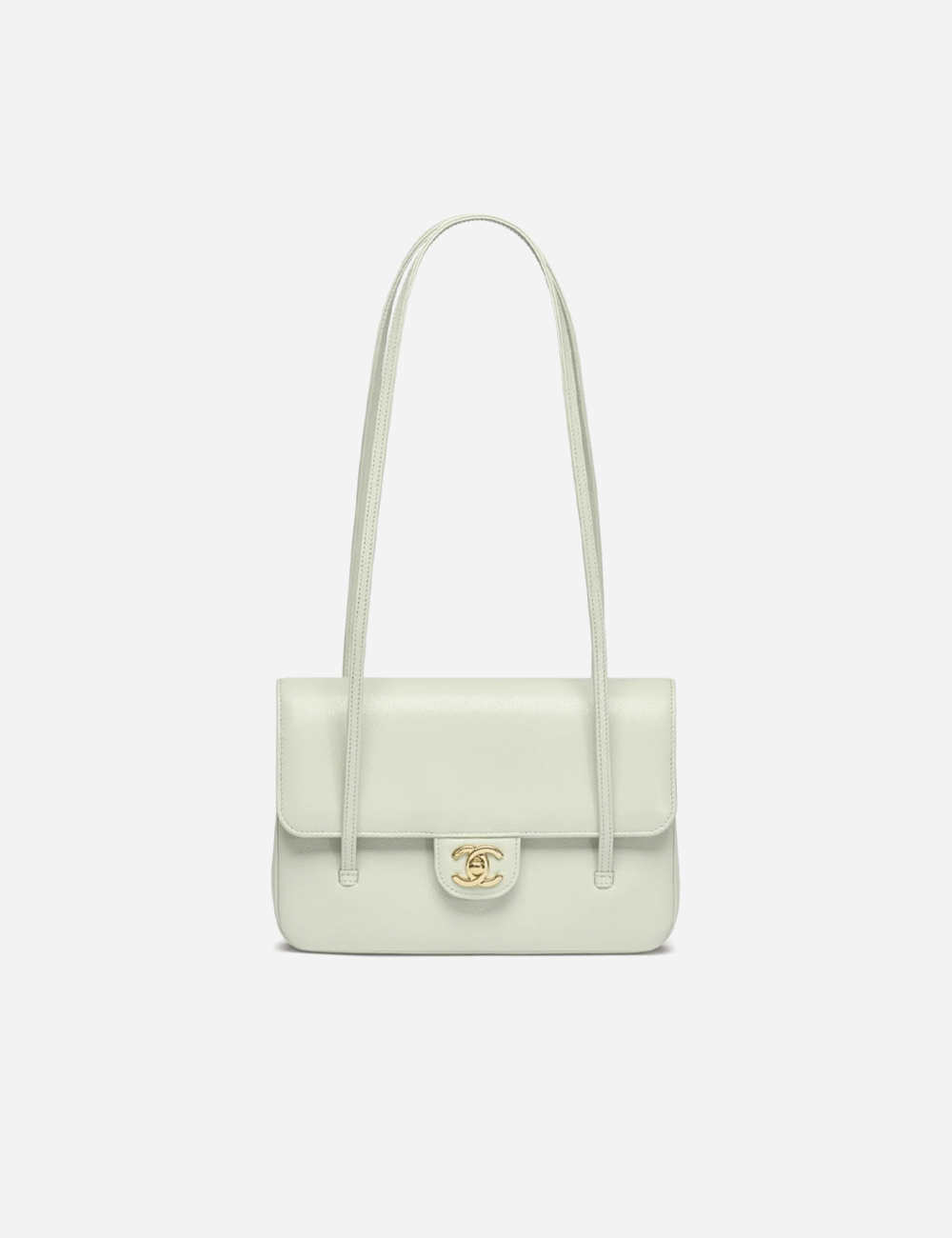 Сумка Chanel Small Flap Bag Grained Shiny Calfskin & Gold-Tone Metal "Light Green"