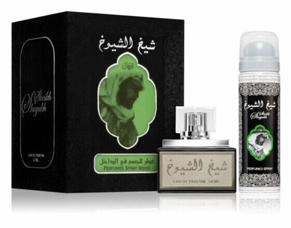 Парфюмерный набор Lattafa Sheikh Al Shuyukh Black EDP 50 мл + дезодорант и спрей 50 мл