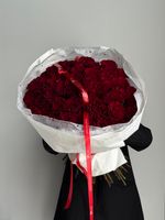 Букет из красной розы ХЕРТС 51 шт