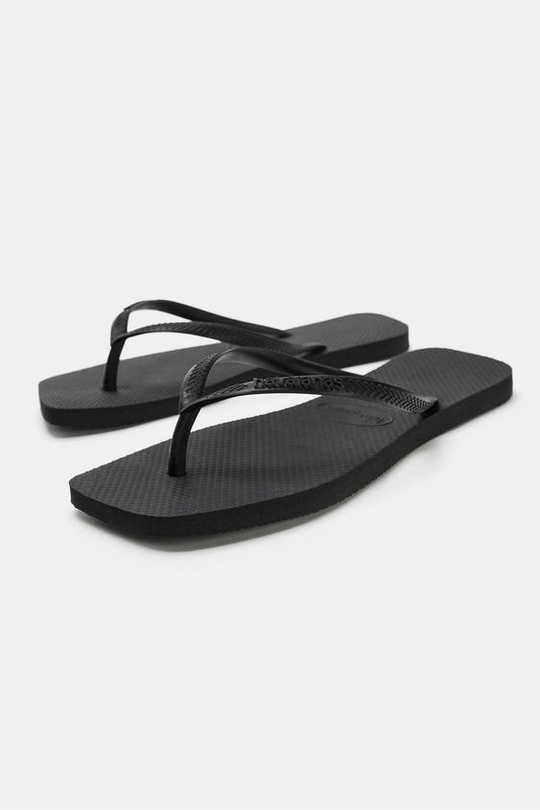 ZARA X HAVAIANAS ® САНДАЛИИ, ЧЕРНЫЙ
