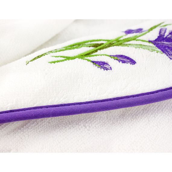 Blossom махровый женский халат белый Soft Cotton (Турция)