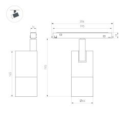Светильник MAG-ORIENT-SPOT-ZOOM-R65-15W Day4000 (BK, 20-60 deg, 48V, DALI) (Arlight, IP20 Металл, 5 лет) 048662(1)