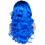 Парик карнавальный, 160 гр, Локоны, Синий