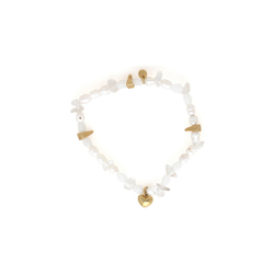 Браслет Franck Herval, Bianca, стрейч, со стеклянными бусинами, жемчугом и горным хрусталем, FH26.1-