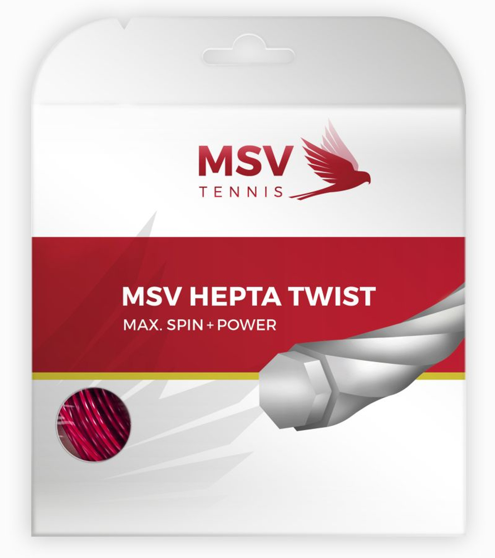 Теннисные струны MSV Hepta Twist (12 m) - red