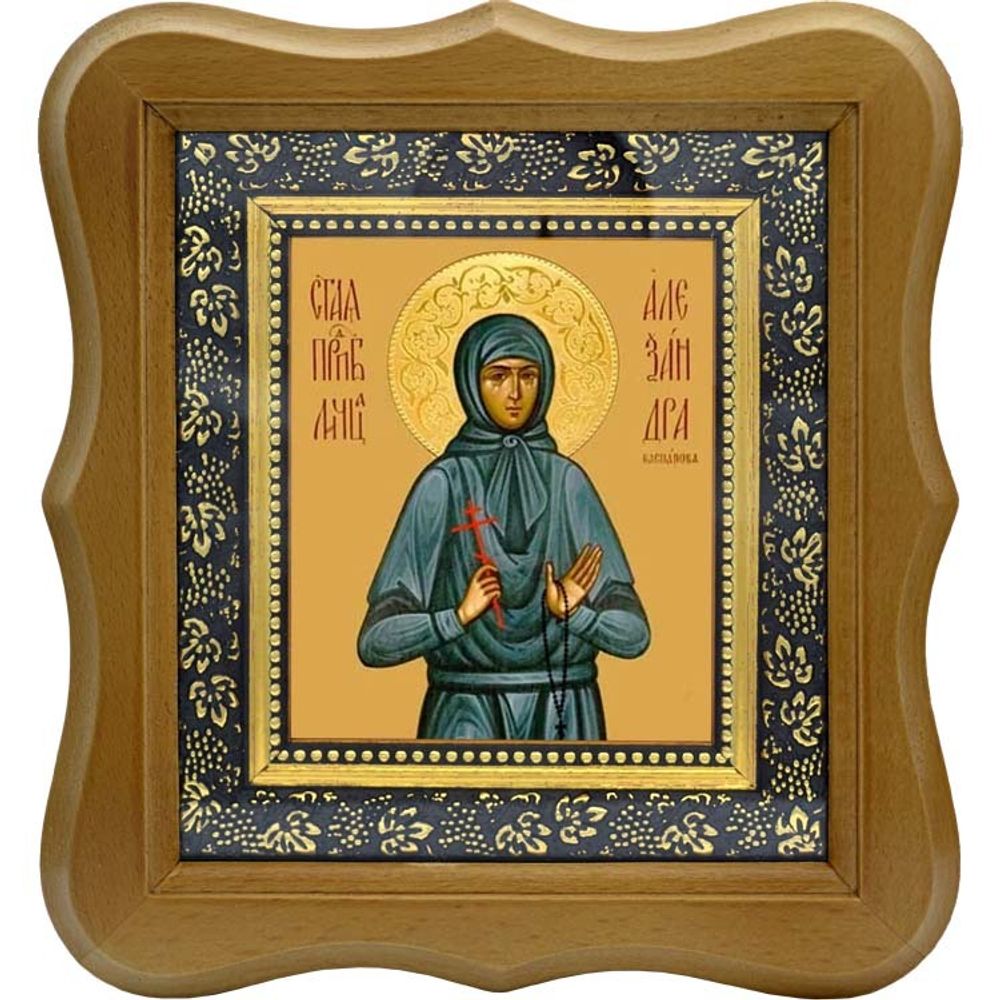 Александра Каспарова Преподобномученица, послушница. Икона на холсте.