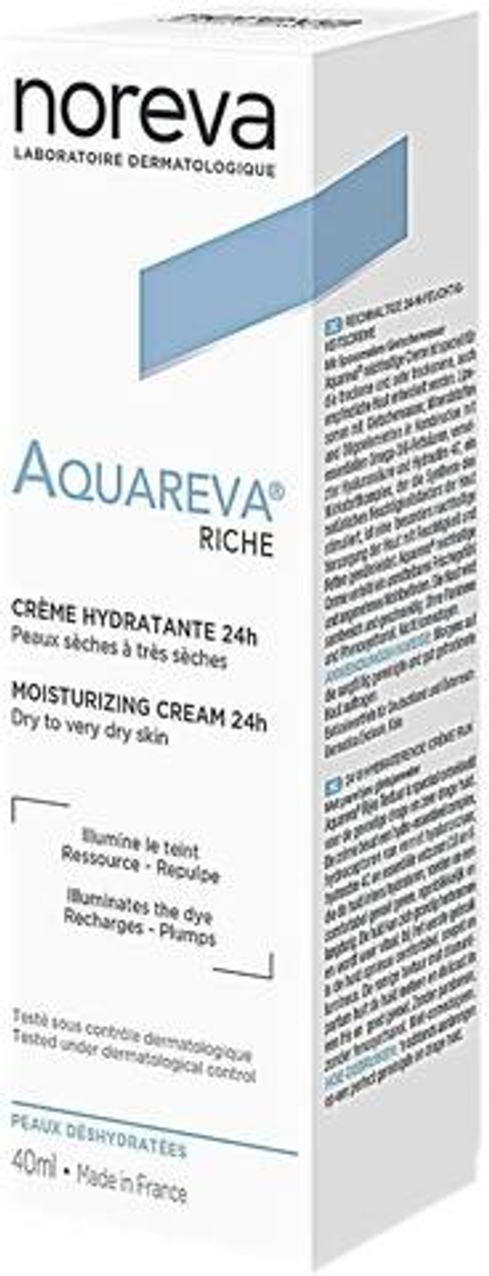Норева Акварева Увлажняющий крем для лица насыщенная текстура 24 ч  Noreva Aquareva Creme Hydratante Riche 40 мл
