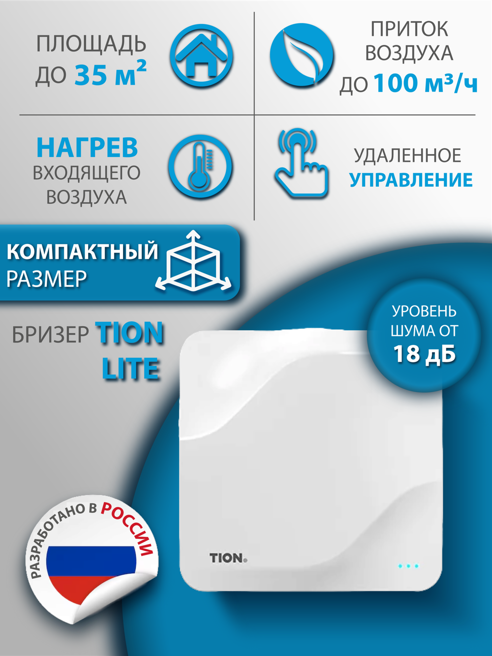Приточный очиститель воздуха Tion Lite