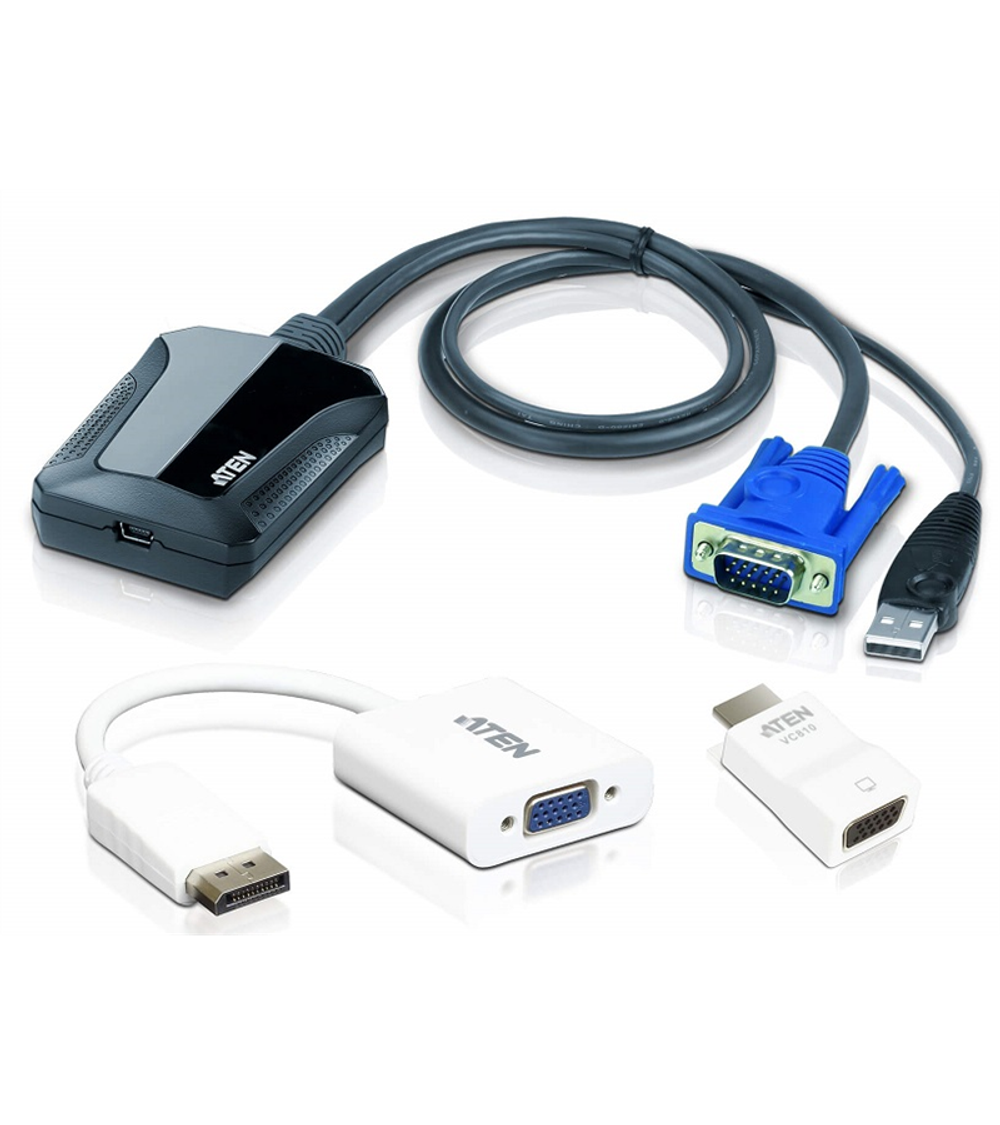 Квм переключатель ATEN Laptop USB KVM Console Crash Cart AdapterVC925 kit