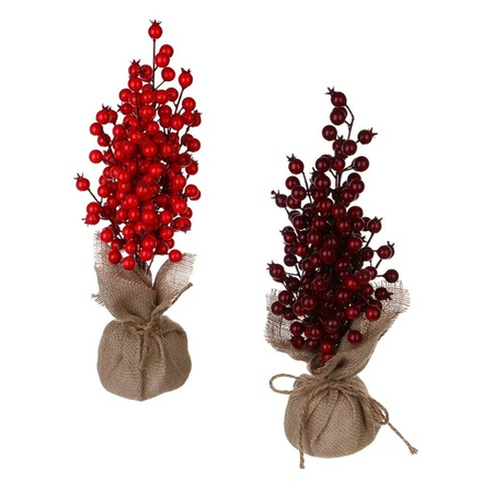 СНОУ БУМ Новогодний декор 40 см, пенопласт, мешковина, металл, 2 дизайна