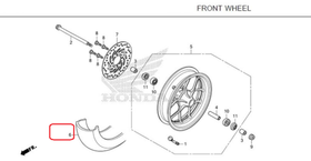 44711-K0F-T01. TIRE, FR. (120/80-12 65J) (VEE)