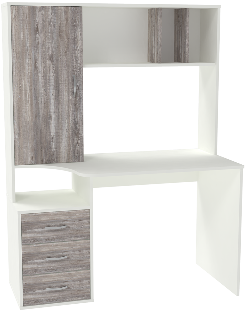 Стол компьютерный КарИВи Сокол Белый  Бетон