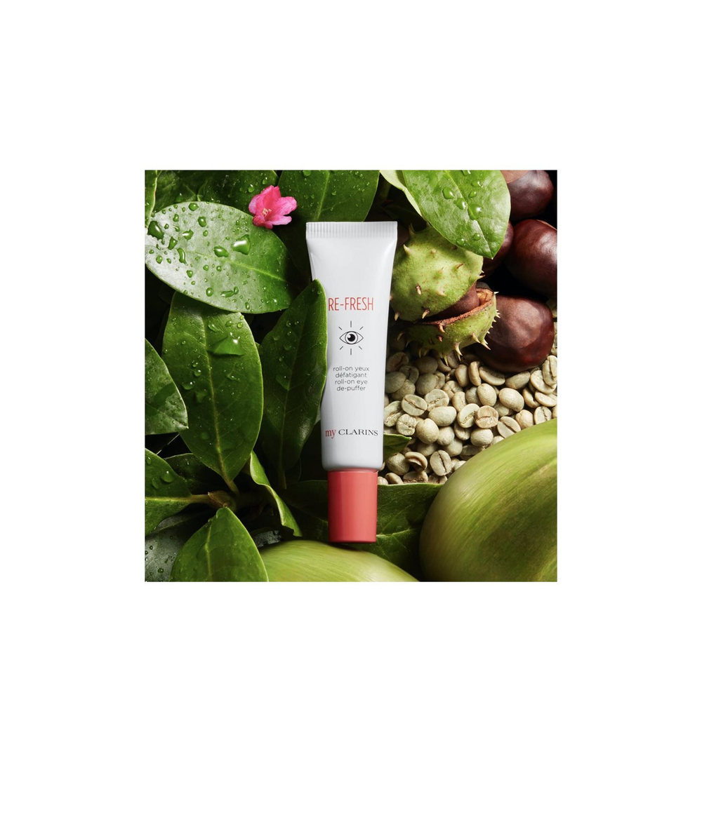 My Clarins Re-Fresh Roll-On Eye De-Puffer - гель вокруг глаз от отечности и темных кругов для осветления и увлажнения /   15  ml  / GTIN 3380810435320