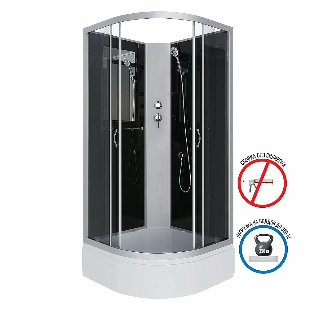 Душевая кабина Niagara Classic NG-3501-14BK 90х90