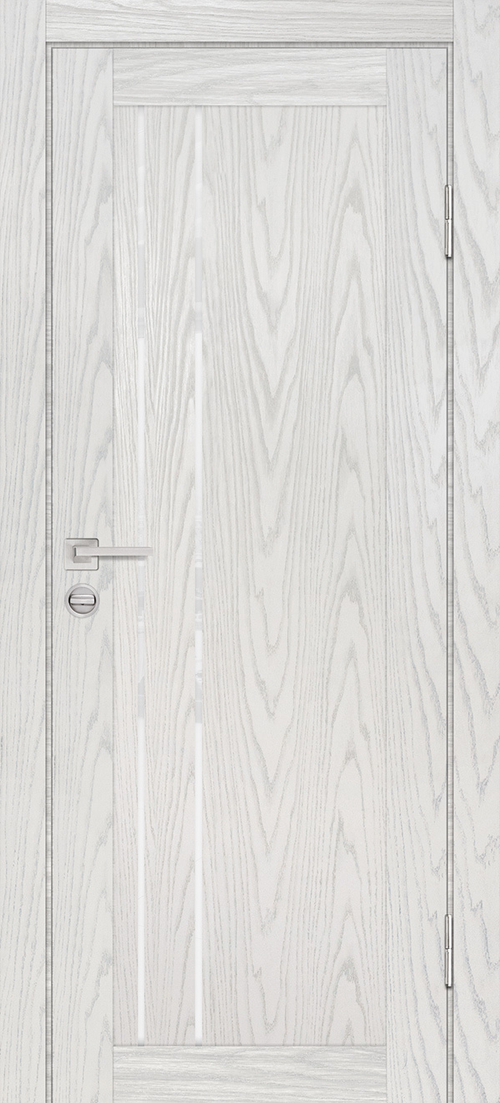 Дверь PSM-10 / Цвет Дуб скай бежевый / белоснежный лакобель / Двери PROFILO PORTE