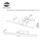 SL446.111.01 Подсветка для картин ST-Luce Хром/Белый LED 1*18W 4000K