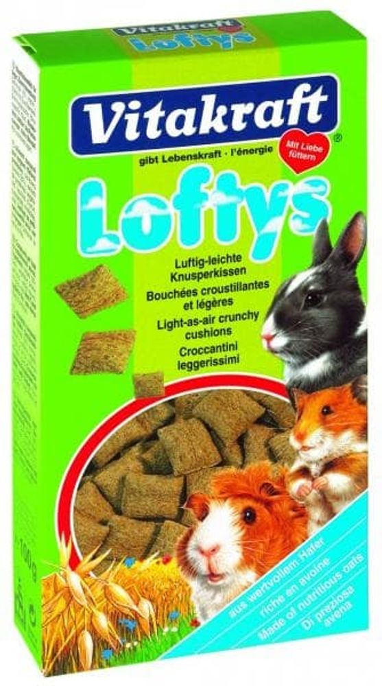 Vitakraft Лакомство для грызунов подушечки овсяные 100г Vitakraft Лакомство для грызунов подушечки овсяные 100г