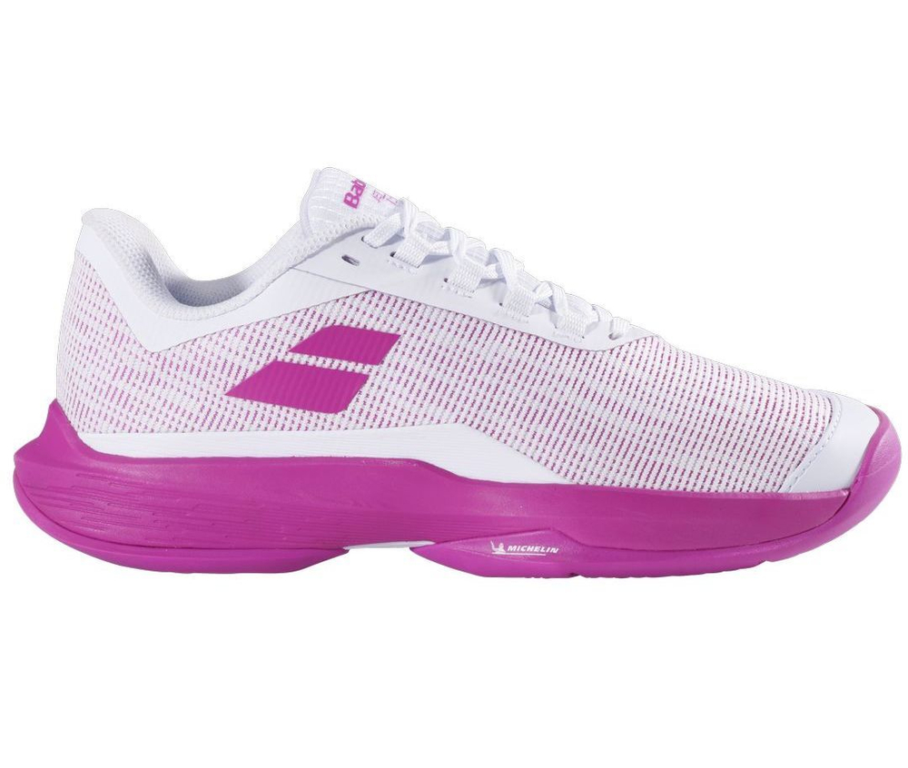 Женские теннисные кроссовки Babolat Jet Tere 2 - white/fandango pink