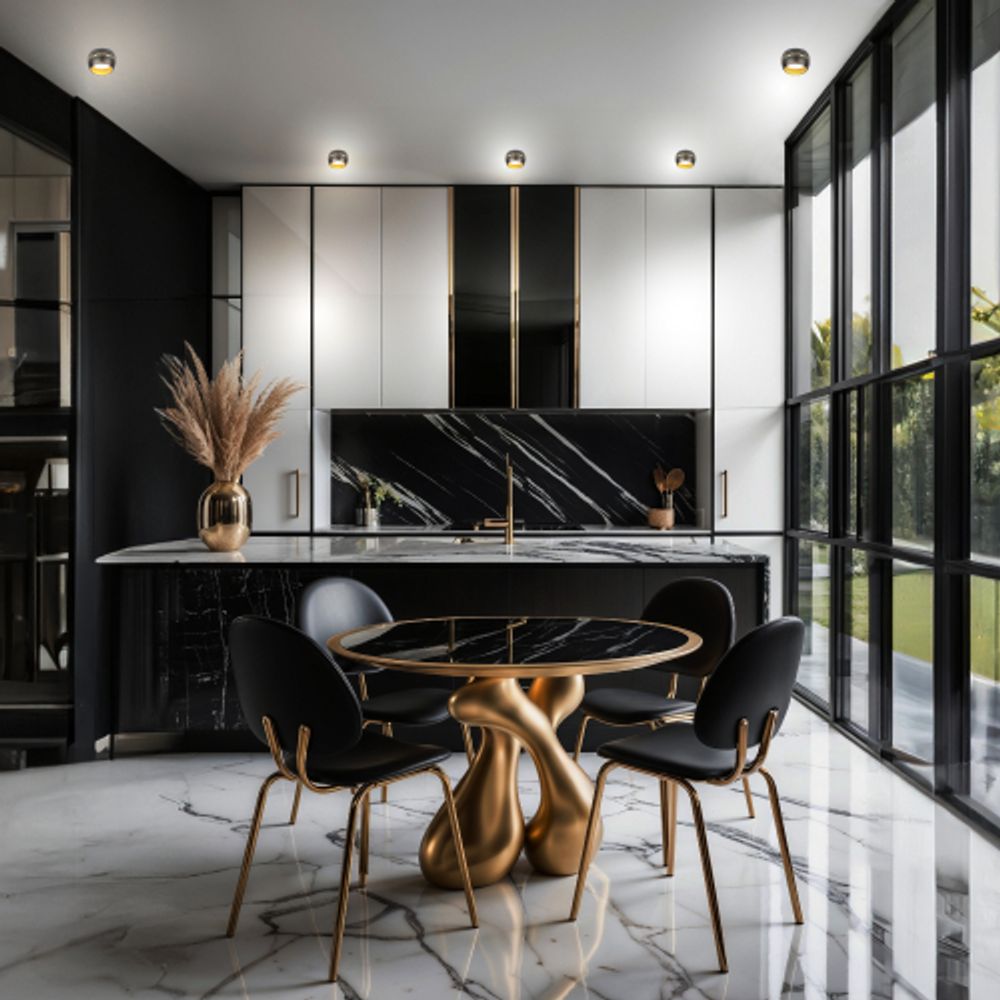 Светильник накладной ЭРА OL13 GX53 BK/GD под лампу GX53 черный/золото