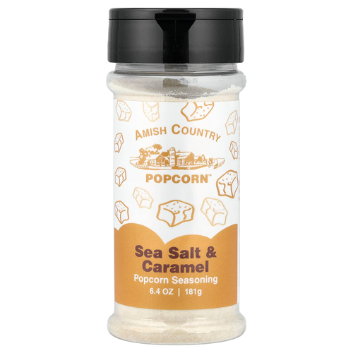Amish Country Popcorn, приправа для попкорна, морская соль и карамель, 181 г (6,4 унции)