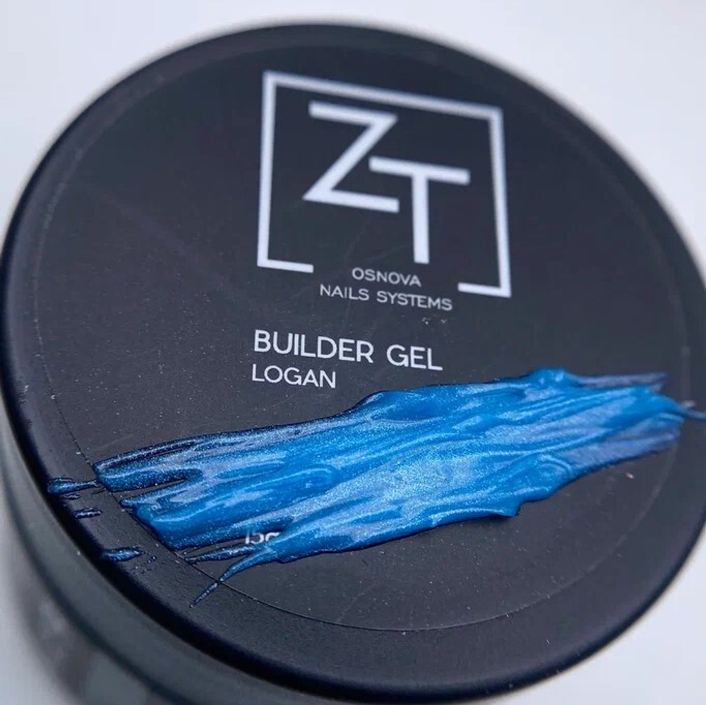 ZT Строительный гель BUILDER GEL LOGAN, перламутровая бирюза 15 гр.