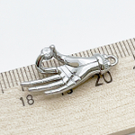 Подвеска Рука, цвет серебро, фианит, размер 26*12 мм, цена за 1 шт