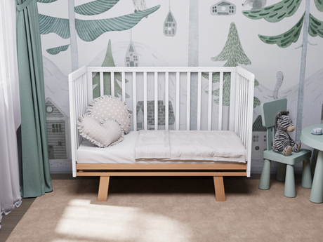 Кровать Incanto Anniken продольный маятник цвет белый/бук