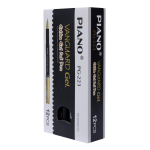 Ручка гелевая Piano, 0,5мм, черная, с грипом, корпус soft, с золотыми вставками