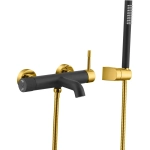 Смеситель для ванны с душем Boheme Uno 463-BG black gold