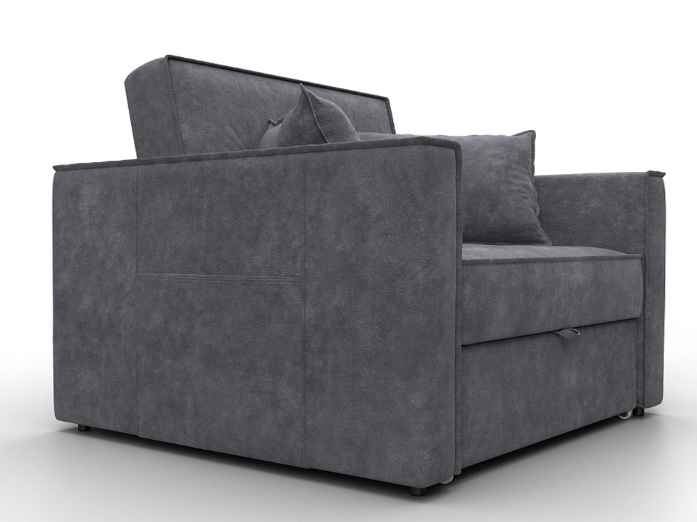 Кресло-кровать Лига-104 (80), BRUT 16 темно-серый, Велюр, 134848