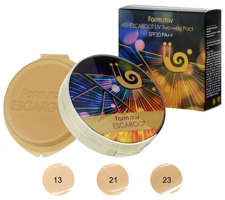 Крем-пудра FarmStay с улиткой, тон 13 (+ запаска) Escargot SPF30/pa++