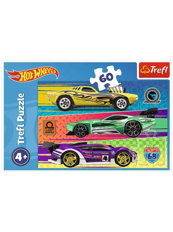Пазлы для детей 4 5 6 лет 60 элементов Hot Wheels