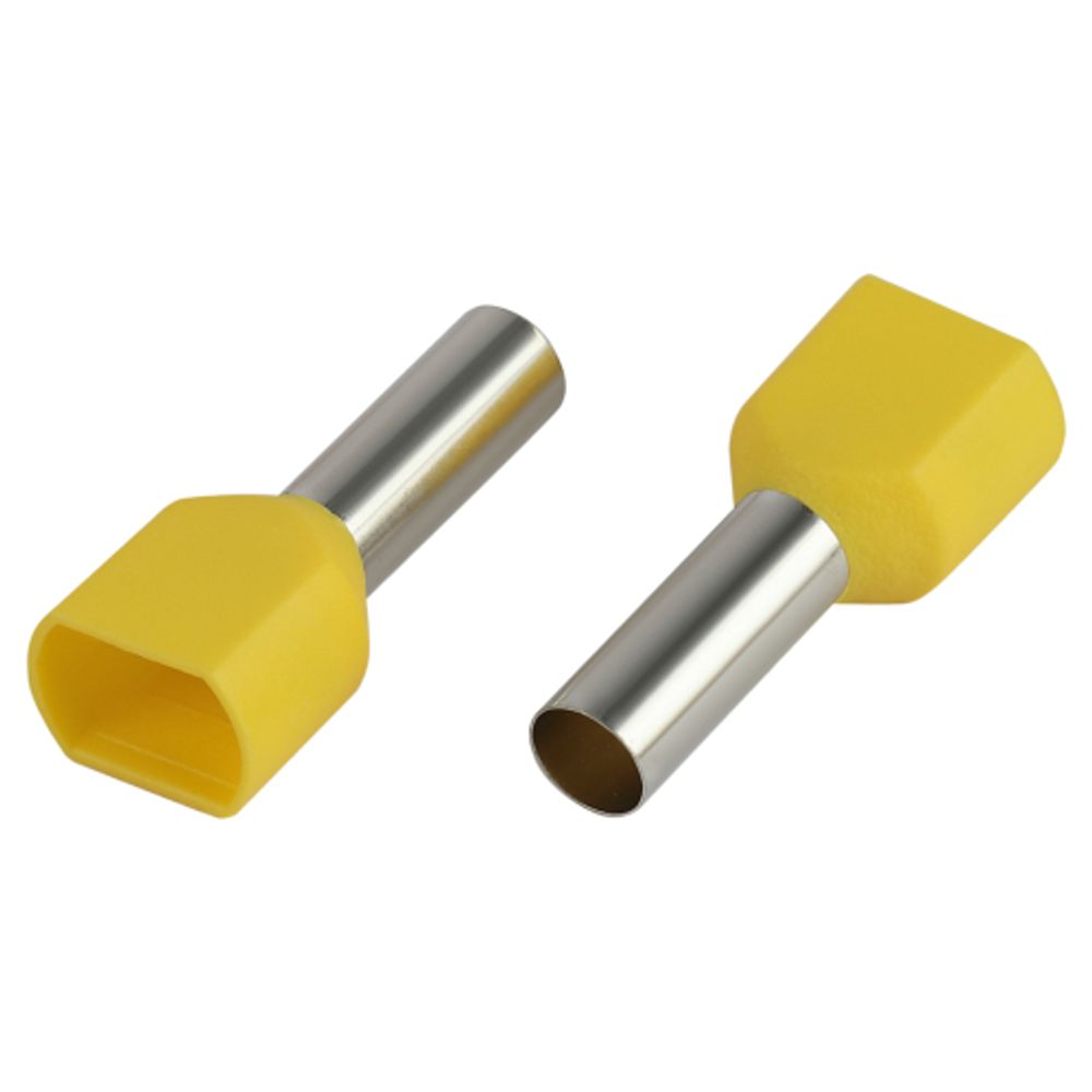 Наконечник-гильза ЭРА NO-225-76 (двойной) НШвИ 6,0-14 с изолированным фланцем (упаковка 500 шт.) | Наконечники слаботочные