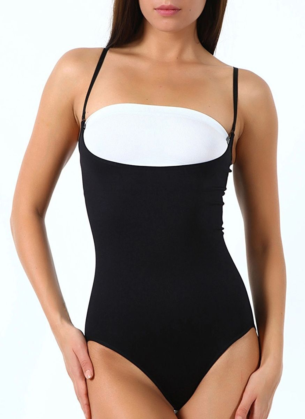 Корректирующее боди с открытым лифом (Размер: S) (Цвет: черный)