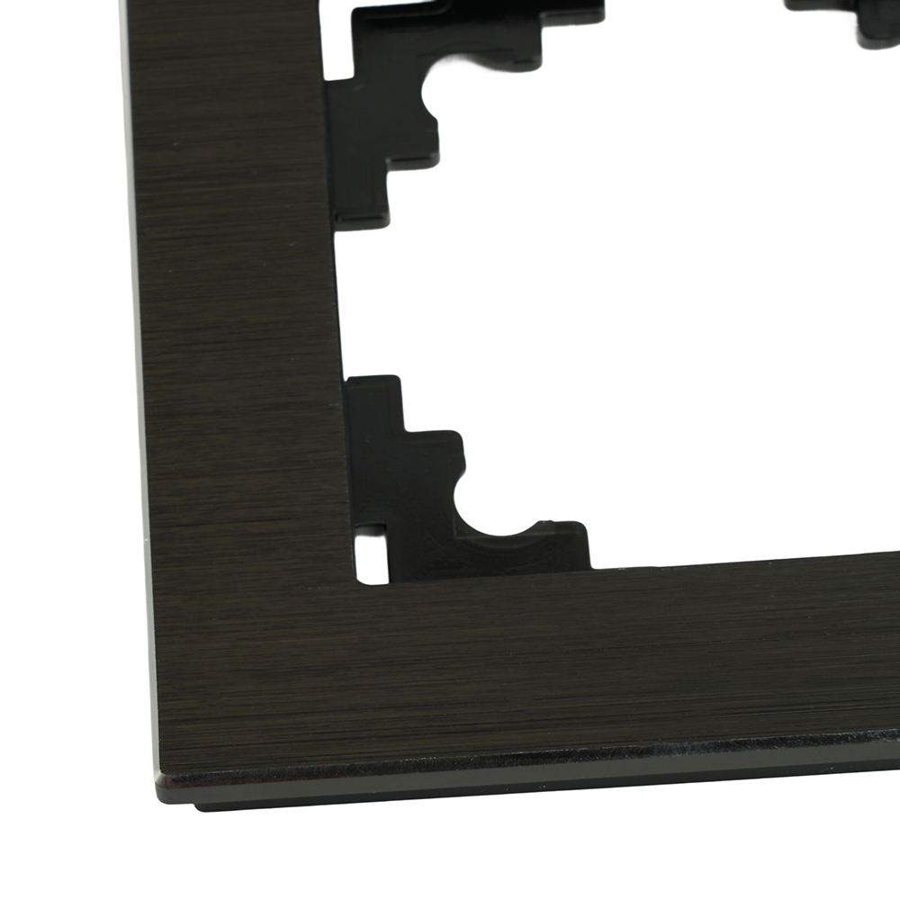 Рамка 5-местная, металл, STEKKER, MFR00-7005-05, серия Катрин, черный 50028