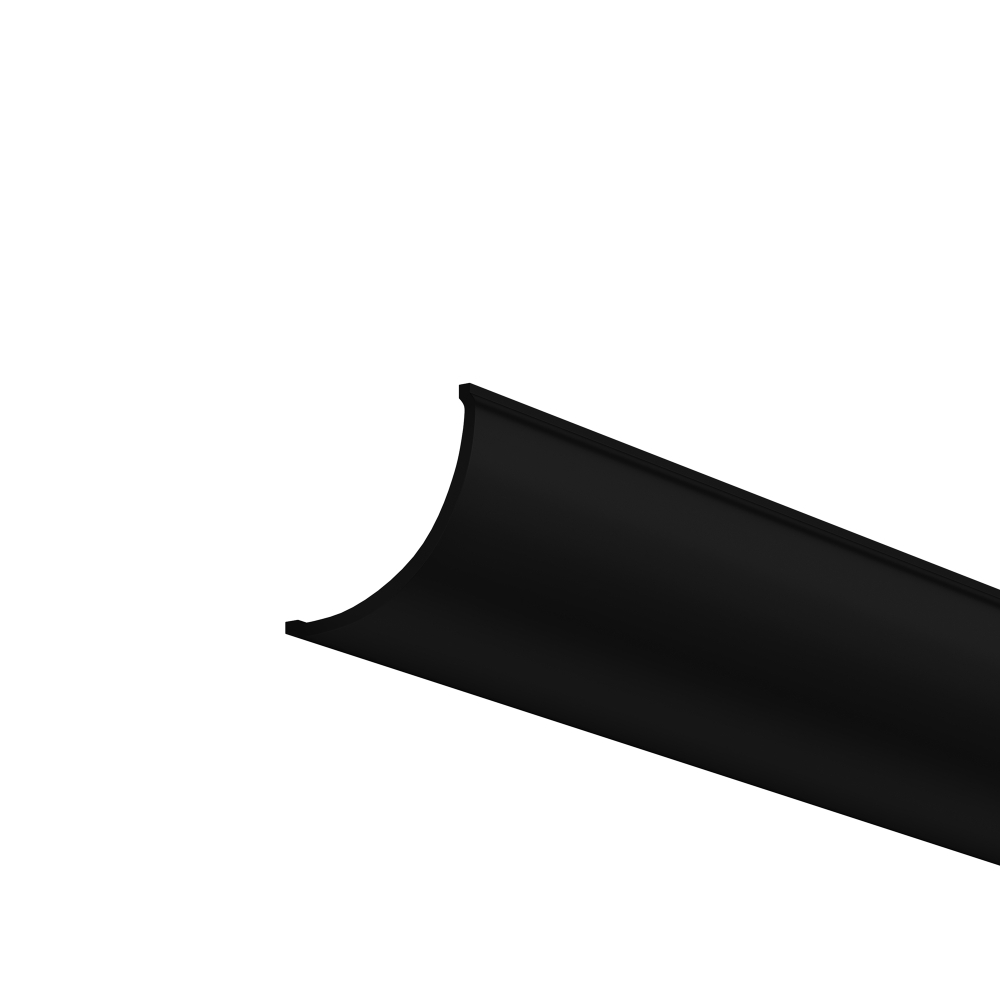 Рассеиватель для профиля Maytoni 16×16 (Дуга, Чёрный, 2 м), ALM-1616R-B-DF-2M 642027