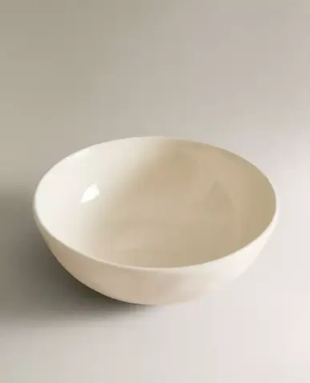 ZARA HOME САЛАТНИЦА ИЗ ФАЯНСА С УЗОРОМ «ЦЕПОЧКА», БЕЛЫЙ