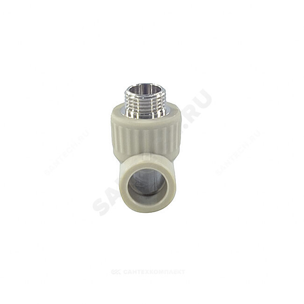 Тройник PP-R комбинированный серый Дн 32х3/4" НР VALFEX 10128132Г