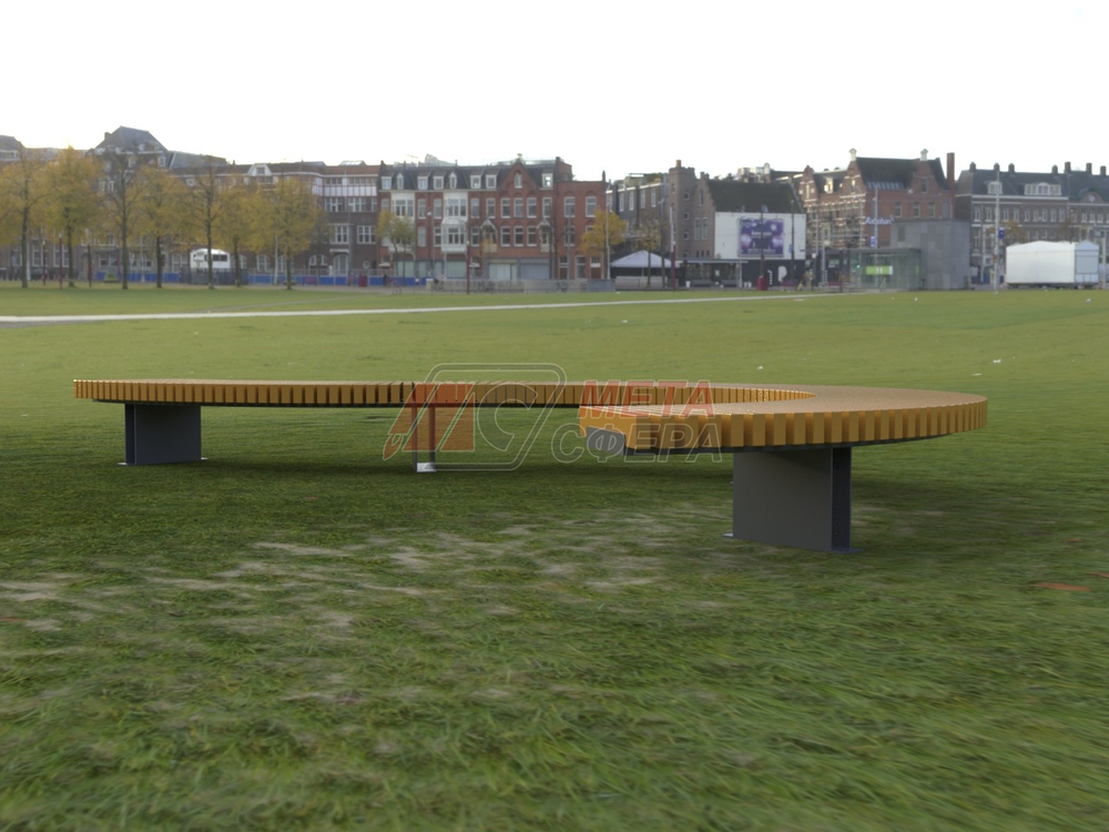 Лавка Rail Road 03 изогнутая