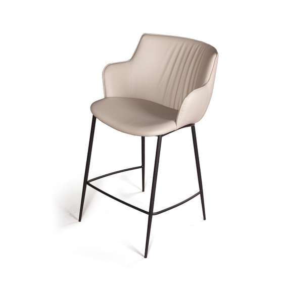 Полубарный стул Sofia, серая экокожа Soft-Touch