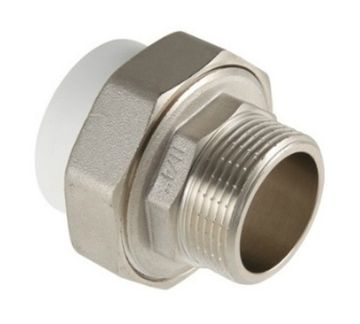 Муфта комбинированная разъемная Valtec 25х3/4" НР с наружной резьбой полипропилен. VTp.761.0.02505