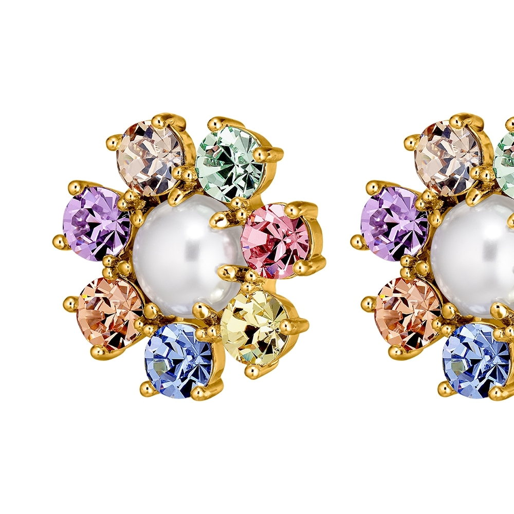 Серьги Dyrberg Kern AUBRA SG PASTEL MULTI / WHITE PEARL 460082